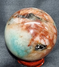 Load image into Gallery viewer, Amazonite and Hematoid Quartz Sphere 0263
