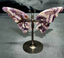 Load image into Gallery viewer, Chevron Amethyst Carved Wing Butterfly 0408