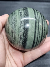 Load image into Gallery viewer, Green Zebra Jasper Sphere 0305