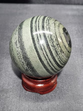 Load image into Gallery viewer, Green Zebra Jasper Sphere 0305