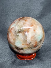 Load image into Gallery viewer, Amazonite and Hematoid Quartz Sphere 0263