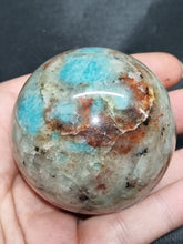 Load image into Gallery viewer, Amazonite and Hematoid Quartz Sphere 0262