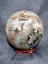 Load image into Gallery viewer, Amazonite and Hematoid Quartz Sphere 0264