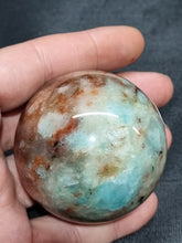 Load image into Gallery viewer, Amazonite and Hematoid Quartz Sphere 0265