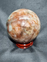 Load image into Gallery viewer, Amazonite and Hematoid Quartz Sphere 0265
