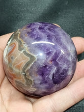 Load image into Gallery viewer, Amethyst and Crazy Lace Agate Sphere 0146
