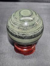 Load image into Gallery viewer, Green Zebra Jasper Sphere 0305
