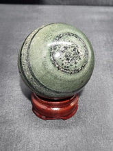 Load image into Gallery viewer, Green Zebra Jasper Sphere 0306
