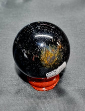 Load image into Gallery viewer, Hawkseye Tiger's eye (blue) Sphere 0160
