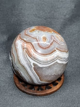 Load image into Gallery viewer, Amethyst and Crazy Lace Agate Sphere 0148
