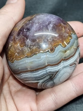 Load image into Gallery viewer, Amethyst and Crazy Lace Agate Sphere 0145
