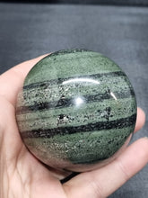 Load image into Gallery viewer, Green Zebra Jasper Sphere 0306
