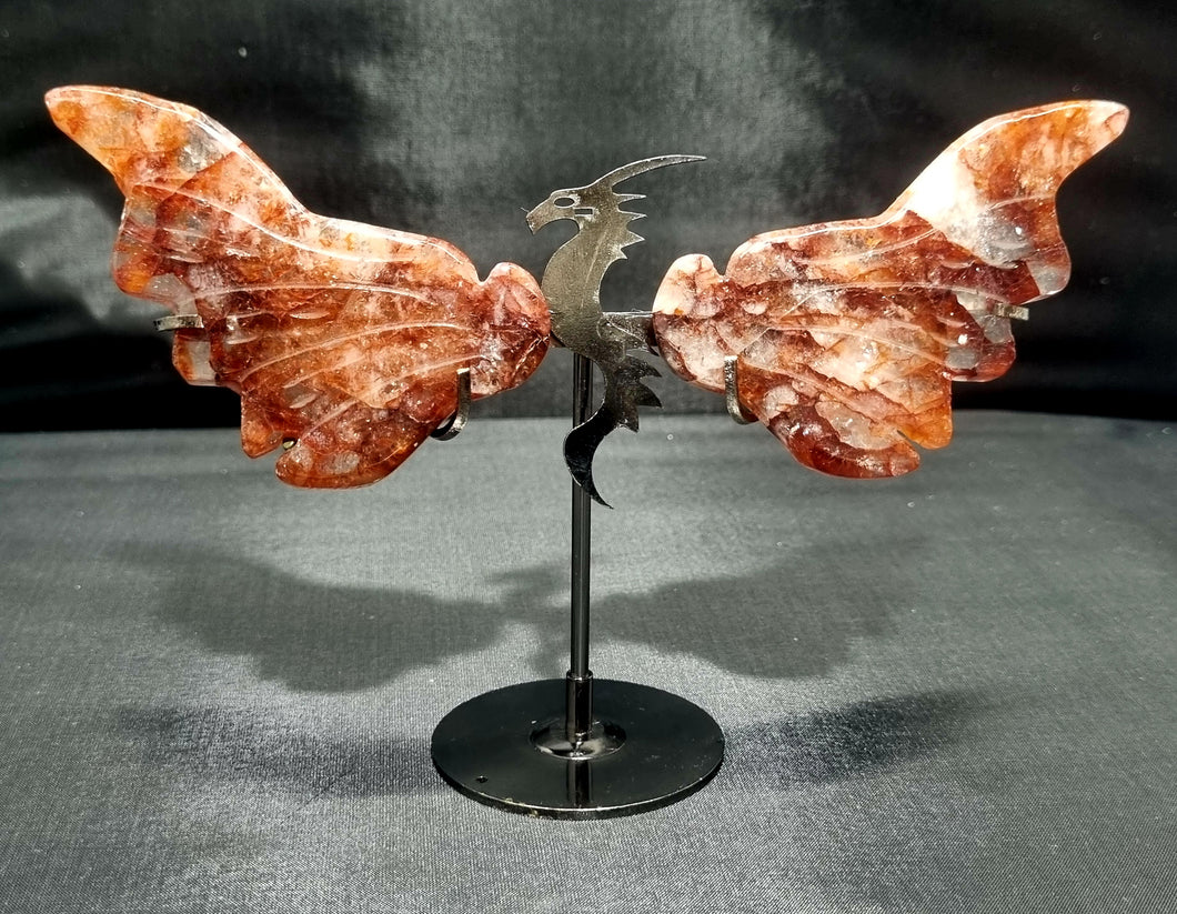 Hematoid Quartz (fire quartz) Carved Wing Dragon 0403