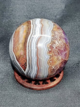 Load image into Gallery viewer, Amethyst and Crazy Lace Agate Sphere 0145
